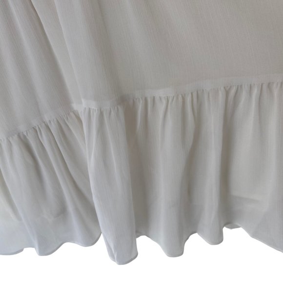 NWT Abercrombie & Fitch - Lace Trim Ivory Mini Dress - Size: Medium - Picture 8 of 16